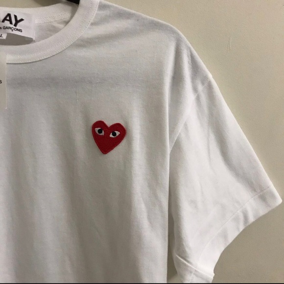 Comme des Garcons Tops - COMME DES GARÇONS Red heart shirt